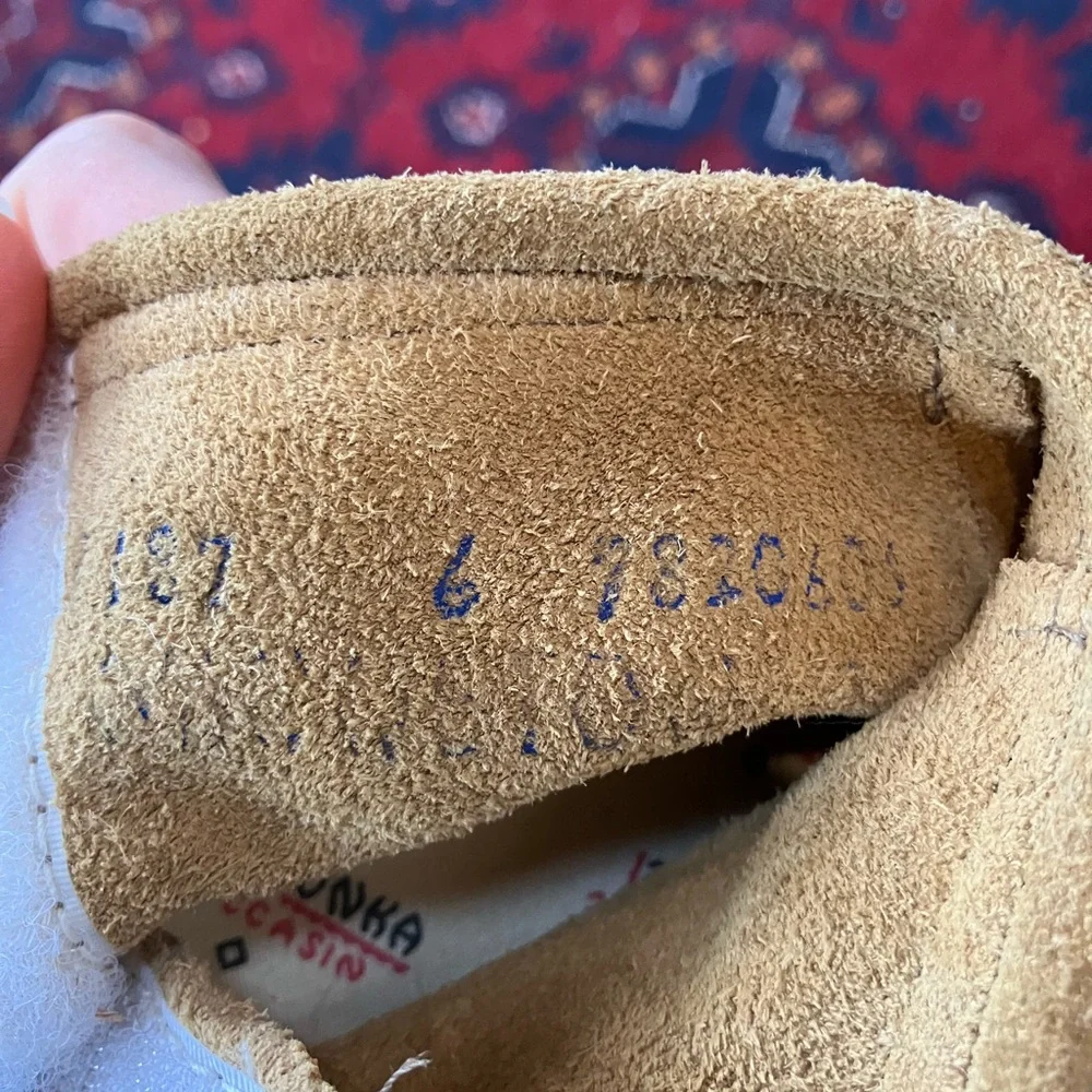 Kids Suede Fringe Moccasin Boots - Tan